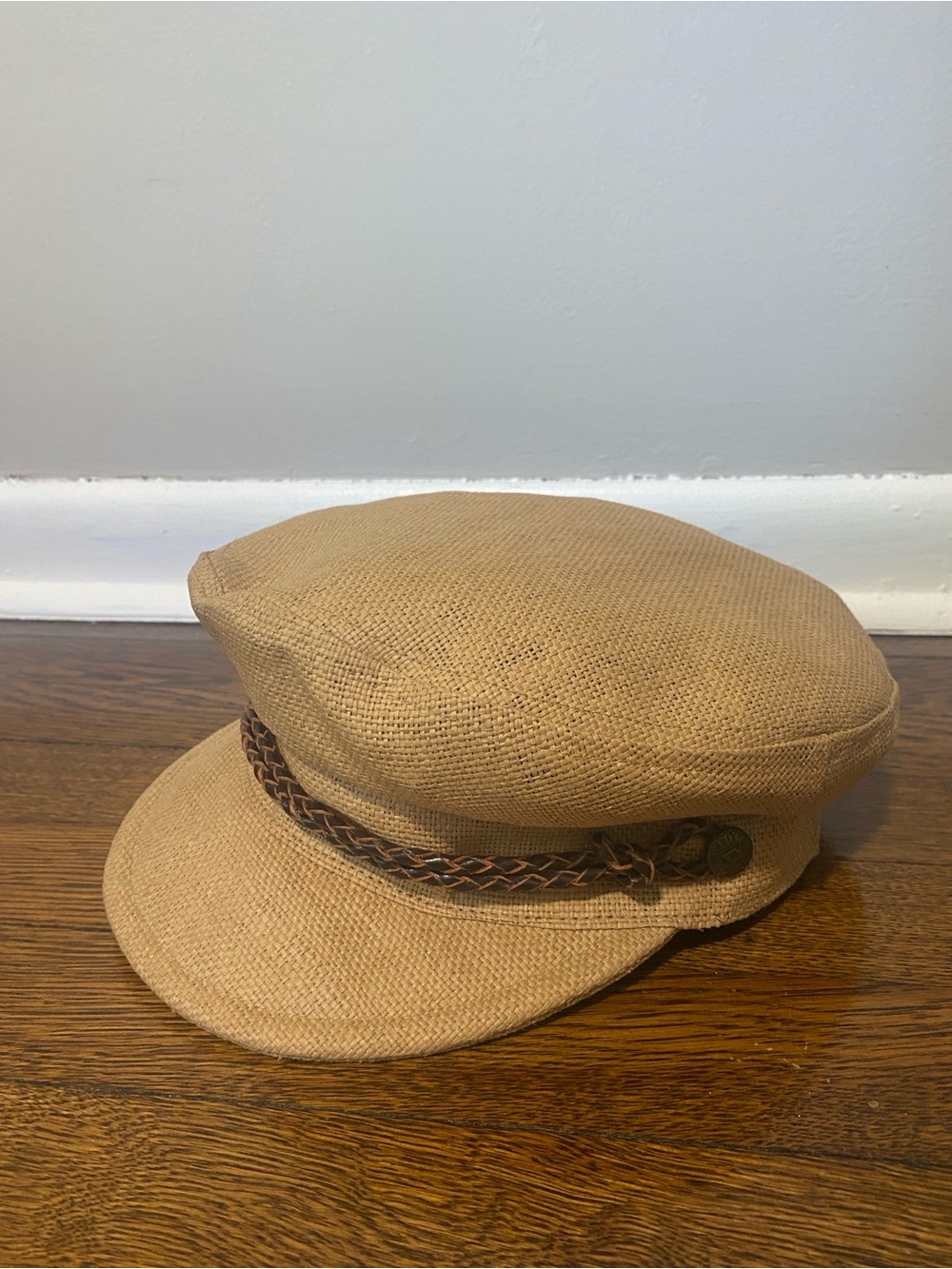 Brixton Braided Trim Straw Fisherman Cap - Tan - Picture 3 of 6